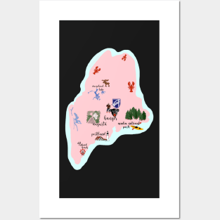 Maine Illustration Posters and Art